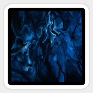 Dark blue psychedelic liquid Sticker